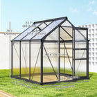 Outsunny - serre en polycarbonate - 6 pi x 6 pi x 6,6 pi - gris-Une structure en aluminium résistante à l'eau
