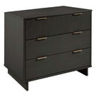Manhattan Comfort Granville Modern Dresser and Chest Set - Dark Grey-Open Contemporary Mop Base Side Legs. Adding Seamless Fashion Design and Durability.