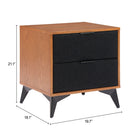 Zuo Zarif Nightstand - Black/Walnut-8