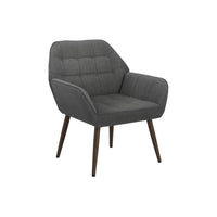 Monarch Specialties - Chaise d'Appoint Contemporain Rembourré 31"H, Pieds en Métal Couleur Noyer - Tissu Gris Clair-Ce fauteuil d'appoint contemporain est doté d'un rembourrage en mousse confortable et d'un tissu doux au toucher, créant ainsi une assise douillette et accueillante qui rehausse votre espace avec un look épuré et contemporain qui s'adapte à tous les styles tendance.