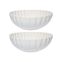 Casa Domani Solare Serving Bowl - 22cm - Cream - 2 Pack-Made of Stoneware