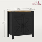 HOMCOM 30.5" L Sideboard Buffet Cabinet - Black-An adjustable shelf provides customized storage options