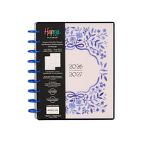The Happy Planner 2026–2027 Classic Disc Bound Dated Planner - 9-3/4" x 5-5/16" - Cottage Blues-Includes 12 months of calendars and weekly spreads (July 2026 - June 2027)