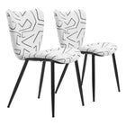 Zuo Prestige Dining Chair - White - Set of 2-Assembly required