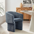 Modway Verity Barrel Back Chenille Dining Armchair - Slate Blue-Versatile Accent Chair