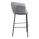 Zuo Garston Barstool - Grey-3 year limited warranty