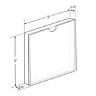 Azar - Porte-cartes de bureau/comptoir à chargement par le haut en acrylique - Transparent - Paquet de 2 (104555-2PK)-Cadre à chargement par le haut