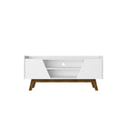 Manhattan Comfort Marcus 53.14" Mid-Century Modern TV Stand - White-Mid-Century Modern Free Standing TV Stand for Living Room and Bedroom use