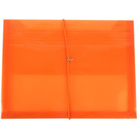 JAM Paper Plastic Envelopes with 2.63 Expansion, Elastic Closure, Letter Booklet, 9.75 x 13, Orange Poly, 12 Pack (218E25org)-Size: 9.75" x 13" x 2.63"