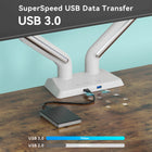 ShoppingAll Heavy Duty Dual Monitor Mount for 13-35" Screens - White-Cable management system is integrated in the arm for keeping the workstation tidy