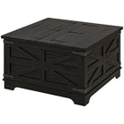 HOMCOM Coffee Table with Flip Top Hidden Storage - Black-Farmhouse charm fits the living room, office, reading nook, and more
