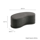 Modway Nimbus 48" Upholstered Ottoman Bench - Cast Slate-Dense Foam Padding