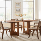 Modway Rivian Rectangular 70" Wood Dining Table - Walnut-Seats 6 to 8