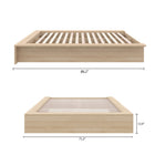 Nexera James Platform Bed - Queen Size - Natural Blonde Oak-6