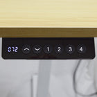 Ezywork Dual Motor 55" Long Electric Height Adjustable Standing Desk - 55" x 24" - White Frame / Bright Wood Table Top-Weight Capacity: 220 lbs