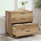 Sauder Rosedale Ranch Lateral File - Timber Oak-Interlocking safety mechanism allows only one drawer open at a time