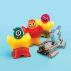 Kikkerland Monster Fruit Cutters-The heads are reusable and fit standard toothpicks.