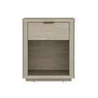 Manhattan Comfort - Table de nuit moderne Evelyn 20" à 1 tiroir - Naturel-Table de nuit moderne pour chambre et salon