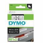 DYMO D1 Label Tape, 19mm (3/4") Black on White-Dymo Standard D1 Tape