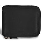 Champs Onyx Leather Zip Around Wallet - Black-Leather Zip around wallet in gift box