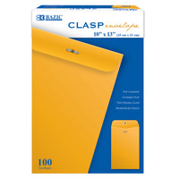 BAZIC Products Clasp Envelopes - 10" x 13" - Pack of 100-Size:10" x 13" (25 cm x 33 cm)