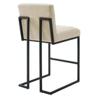 Modway Indulge Channel Tufted Fabric Counter Stools - Beige - Set of 2-Counter Stool Weight Capacity: 330 lb