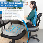 Mount-It ErgoActive Cooling Gel Seat Cushion-Removable and washable cover