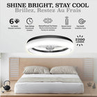 Bell+Howell CannonX Low Profile 14" Ceiling Fan with Lights and Remote - Black-Included remote control adjusts fan speed, lighting, and the 2 and 4 hour timers from anywhere in the room with no app or pull chains required, and quick installation requires no complicated rewiring