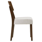 Modway Pax Wood Dining Side Chairs - Walnut/Heathered Weave Ivory - 2 Pack-7