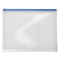 Pep Rally Poly Zipper Bag - Blue-Clear poly material for easy visibility of contents