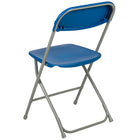Flash Furniture - Chaise pliante de la série HERCULES en plastique bleu, de première qualité, avec une capacité de 650 lb-Le siège texturé réduit le glissement