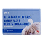 Perk Extra Large Clear Bags - 31" x 40" - Clear - 20 Pack-Strong and durable plastic garbage bags
