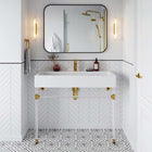 Modway - Redeem Fixation murale en acrylique de 40" Vanette de salle de bain - Blanc clair-Cadre en acrylique