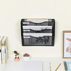 ShoppingAll - Support mural à compartiments en treillis métallique – 3 sections pour classement de documents-Design arqué pratique : chaque compartiment est conçu avec une ouverture incurvée pour un accès rapide aux documents