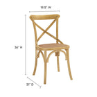 Modway Gear Dining Side Chair - Natural - 2 Pack-Natural rattan seat