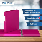 Davis Group Premium Economy Binder - D Ring - 1" - Pink - 6 Pack-Ideal for Conferences, Reference, Colleges & Universities