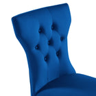 Modway Silhouette Performance Velvet Dining Chairs - Navy - 2 Pack-9