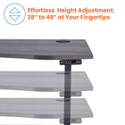 Motionwise M3 PRO Series Ergonomic Curve 30" x 60" Electric Sit-Stand Desk with Dual Motors - Rustic Grey-Durable 1-Inch Wood Top: Engineered from wood (particle board) with a 1” thickness, ensuring long-lasting durability and an elegant workspace aesthetic. It also features two desk grommets for cable and wire management – no more messy wires.