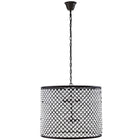 Modway Prosperity Chandelier - Brown-Rust-colored industrial steel frame