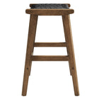 Modway - Saoirse Tabouret de comptoir en corde tissée en bois - Noir noyer - Ensemble de 2-7
