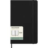 Moleskine 2026 Classic 12-Month Hard Cover Weekly Planner - 5" x 8.25" - Black-Dated from January to December 2026