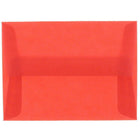 JAM Paper - Enveloppes d'invitation en vélin translucide A1 à 4 barres - 3,625 po x 5,125 po - Rouge primaire - paquet de 25 (1591618)-Couleur : rouge primaire.