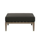 Modway Northlake Outdoor Teak Ottoman - Flint Grey-Assembly Required