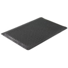 Edgewood Foam Fusion Diamond Plate Surface Laminated Anti-Fatigue Mat - 3' W x 5' L x 5/8" D - Black-Medium Duty