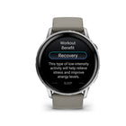 Garmin - Venu 4 – 45 mm, Argent avec bracelet en silicone gris argenté-Options d'entraînement: Suivez toutes les façons dont vous bougez avec plus de 80 applications de sport GPS et en intérieur préchargées — y compris la marche, la course, le cyclisme, l'entraînement en force, la mobilité, des séances mixtes pour suivre plusieurs activités et plus encore. Et recevez des entraînements suggérés quotidiennement en fonction de vos données d'entraînement et de récupération