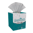 Angel Soft Premium 2 ply Facial Tissue Cube Box - 36 Pack-Each tissue box includes blue stripe color indicator on the last 10 sheets that signal when the box is almost empty
