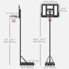Soozier 5' to 10' Height Adjustable Basketball Hoop Stand-Built-in wheels to move easily 
