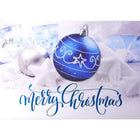 Rosedale Gold General Christmas Greeting Cards/Envelopes - 5-1/2" x 8" - Blue Ornament - 6 Pack-Card shop quality greeting cards