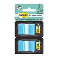 Post-it 1" x 1.7" Flags - Bright Blue - 50 Flags/Dispenser - 2 Dispensers/Pack-Ideal for marking, tabbing, highlighting, colour-coding and indexing important information