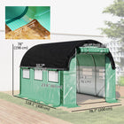 Outsunny Walk-in Tunnel Greenhouse - 6.6' x 10' x 6.5' - Mesh layers keep unwanted guests with wings out
 
